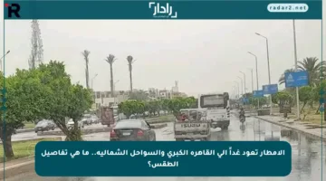 الأمطار تعود غداً إلى القاهرة الكبرى والسواحل الشمالية.. ما هي تفاصيل الطقس؟